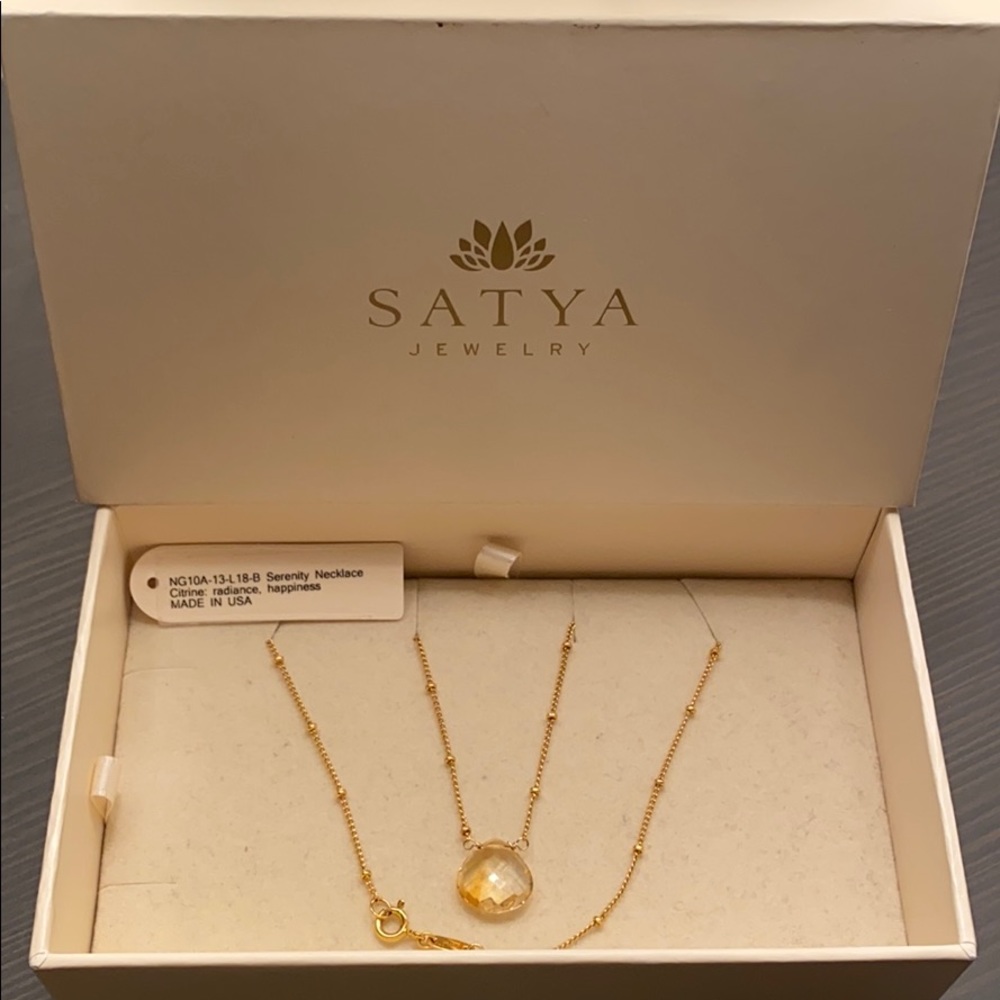 Satya Jewelry - Gold Citrine Necklace